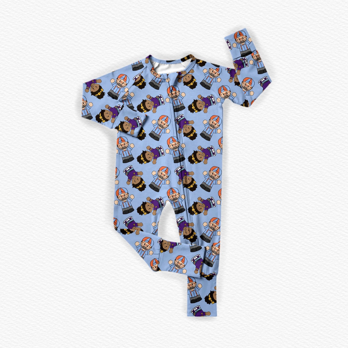 Blippi Tiny People Bamboo Zippy Pajamas