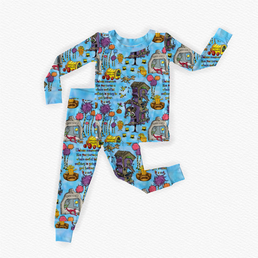Seuss Bamboo Long Sleeve Two Piece Pajama Set