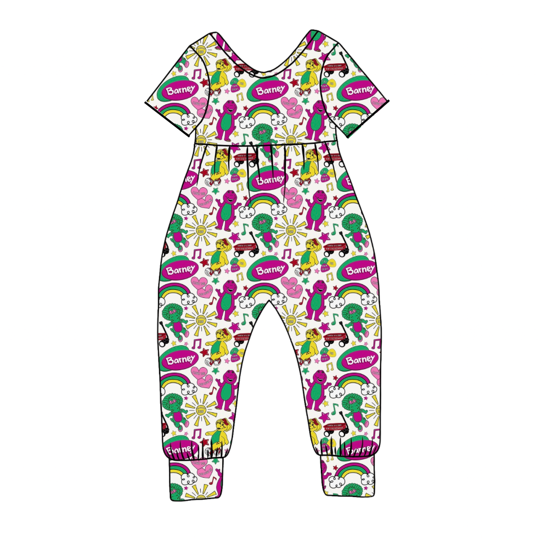 Barney Bamboo Short Sleeve Day Romper