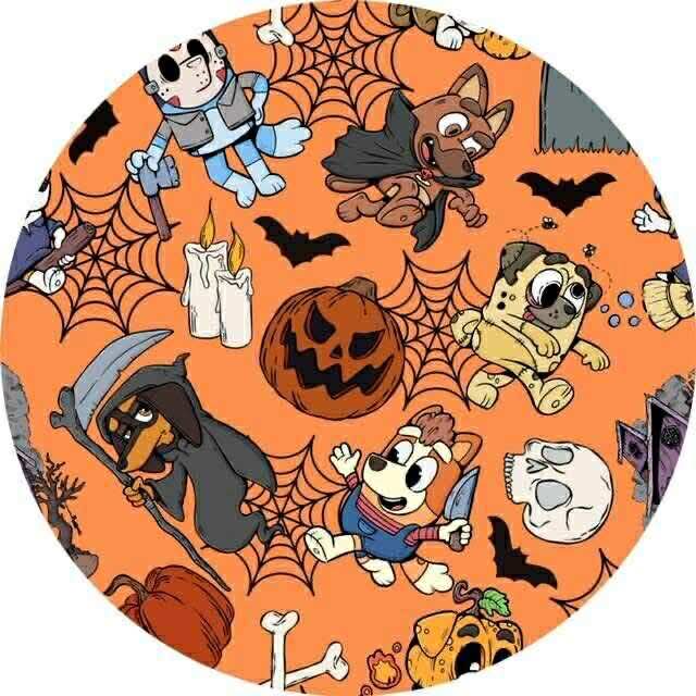 Heeler Halloween Bamboo Long Sleeve Twirl Dress