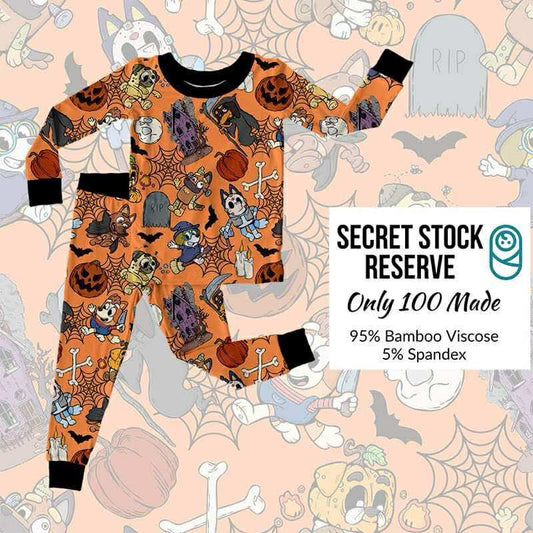 Heeler Halloween Bamboo Long Sleeve Two Piece Pajama Set