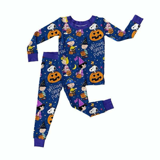 Charlie Halloween Bamboo Long Sleeve Two Piece Pajama Set