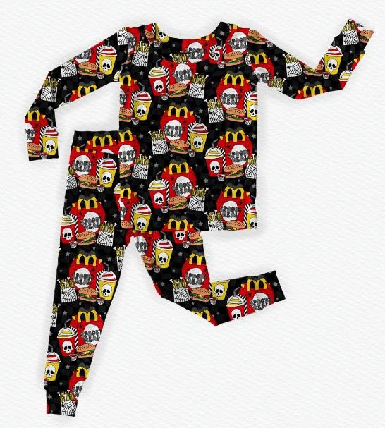 Spooky Kid Bamboo Long Sleeve Two Piece Pajama Set