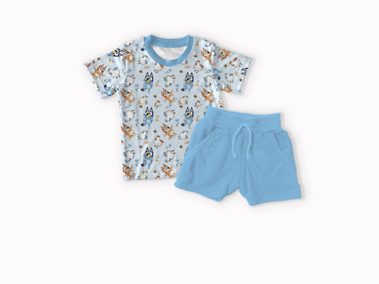 Heeler Chickens 2.0 Bamboo T-shirt & Shorts Set