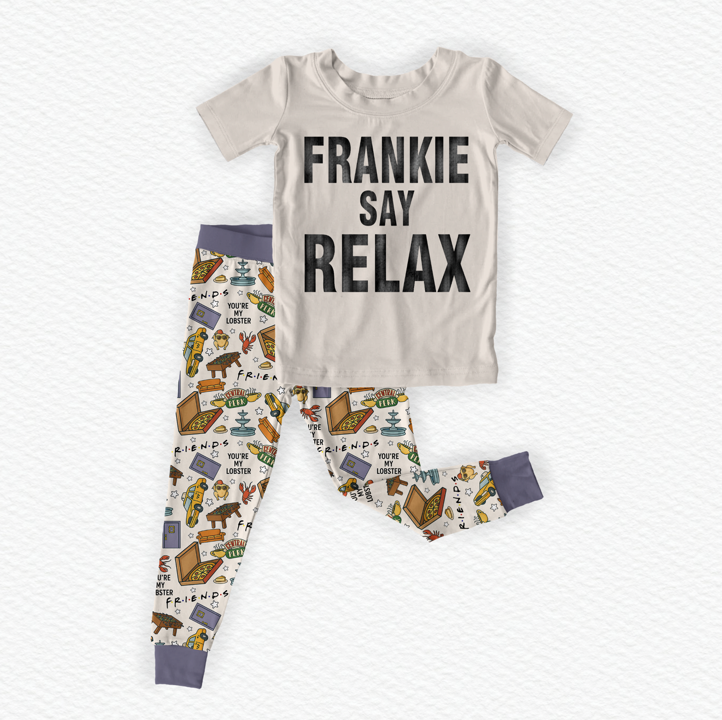 We Were On A Break! Bamboo Short Sleeve & Pants Two Piece Pajama Set