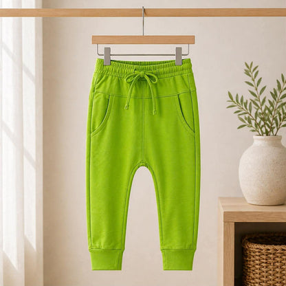 Solid Bright Green Youth Bamboo Joggers