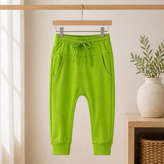 Solid Bright Green Youth Bamboo Joggers
