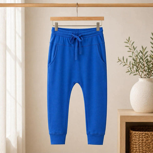 Solid Blue Youth Bamboo Joggers