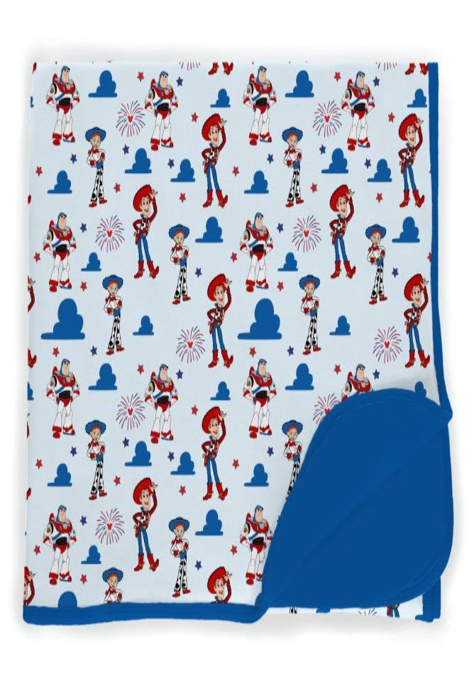 Patriotic Toys Double Layered Bamboo Blanket
