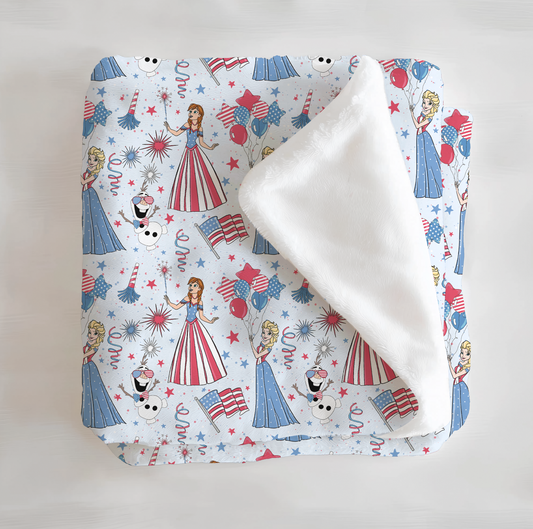 Happy Snowman Minky Blanket