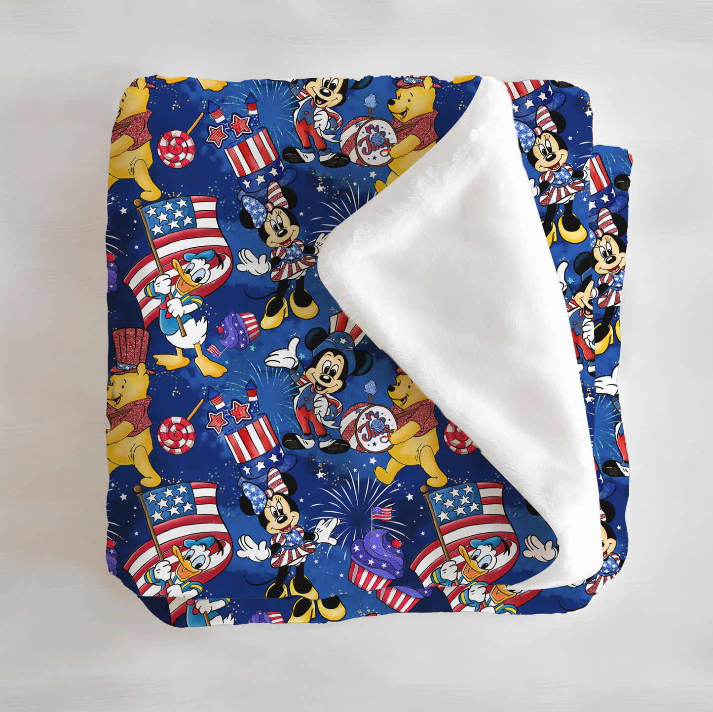 Red, White, and Magic Minky Blanket