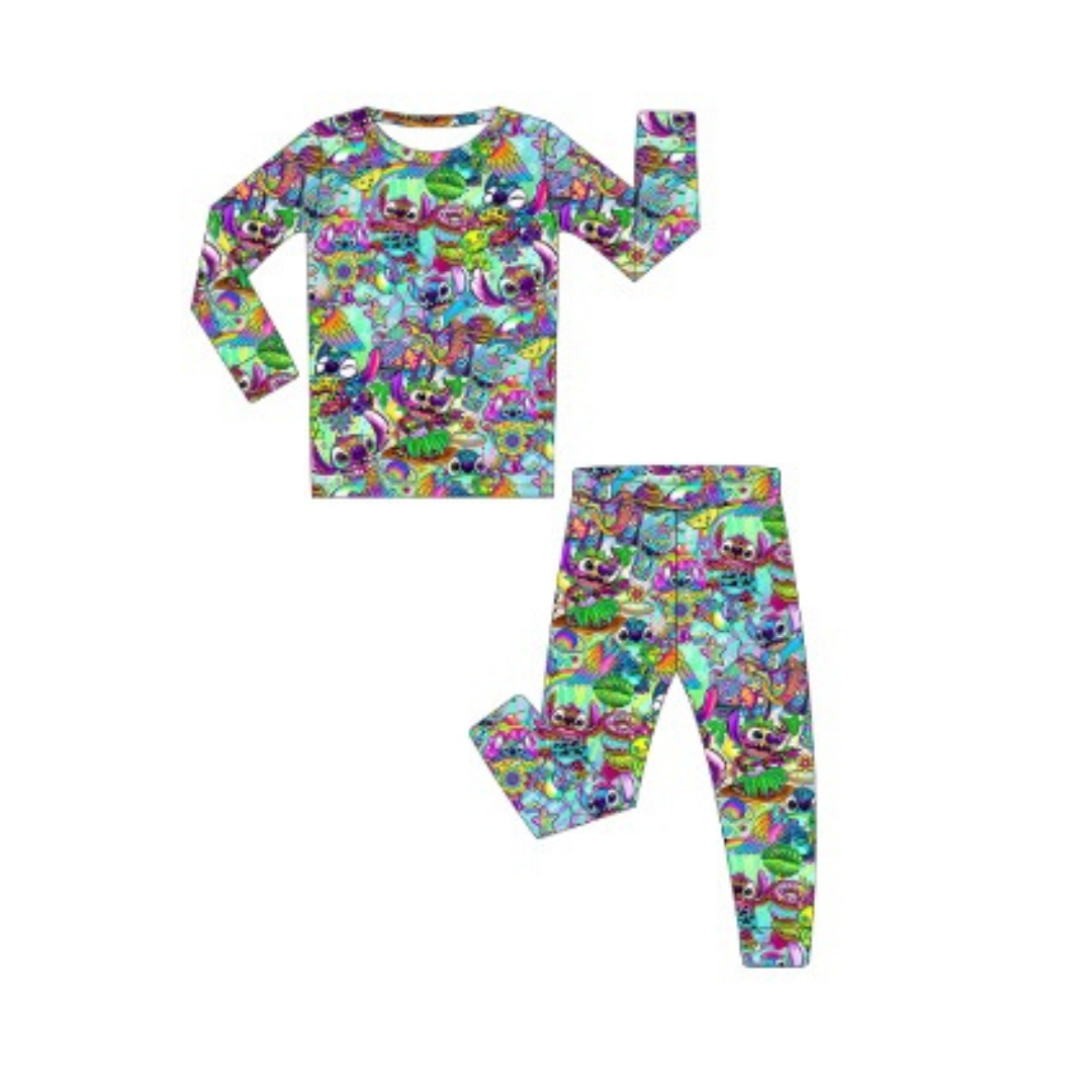 Badness Level Rising Bamboo Long Sleeve Two Piece Pajama Set