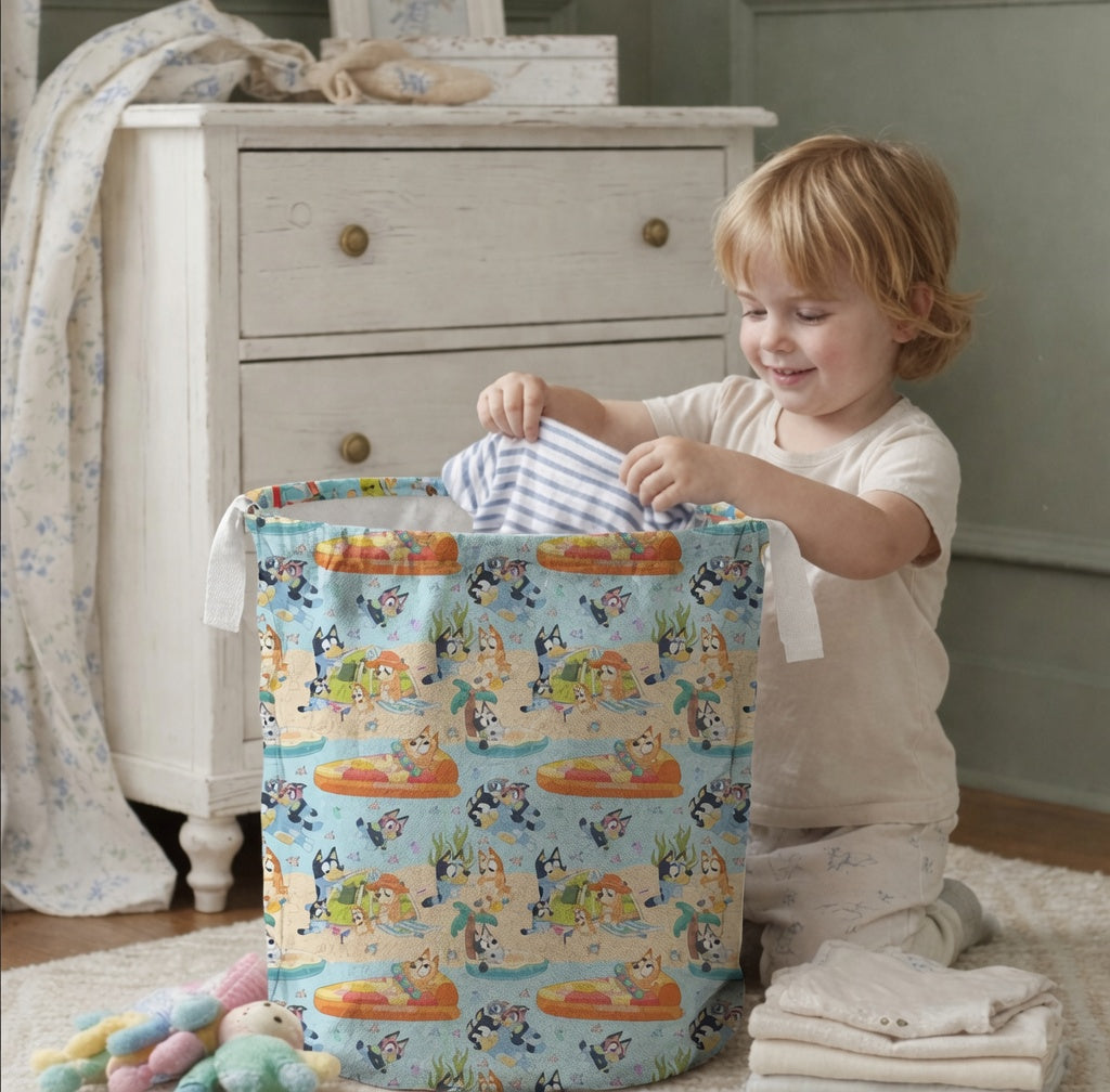 Heeler's On Holiday Laundry Hamper / Toy Bin