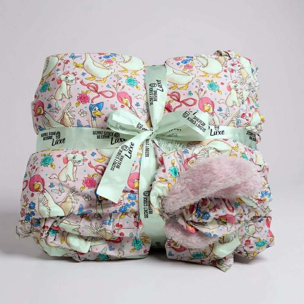 Marie Fur Backed Ruffle Bamboo Blanket