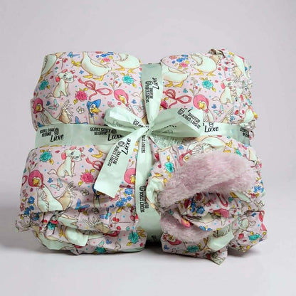 Marie Fur Backed Ruffle Bamboo Blanket