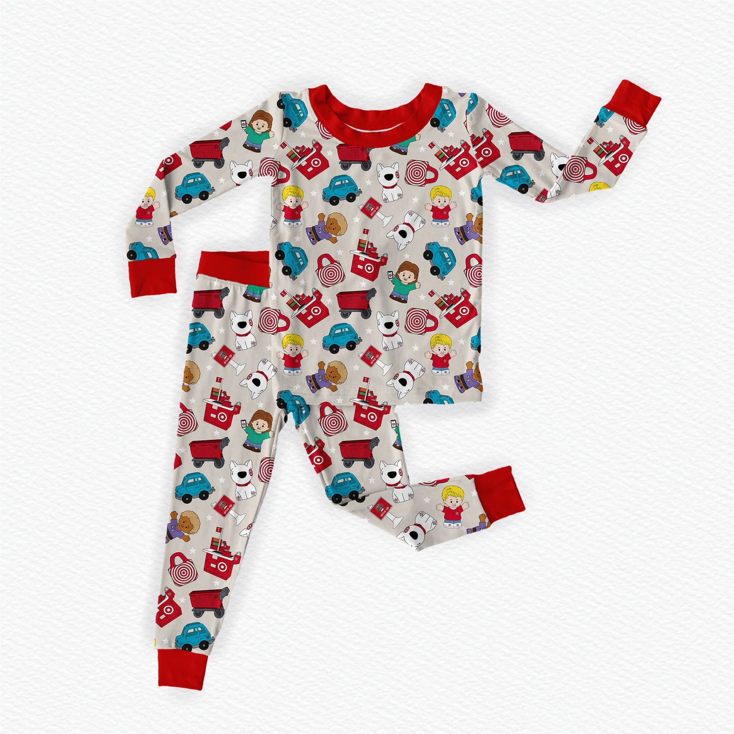 Shopping Spree Tiny People Bamboo Long Sleeve Two Piece Pajama Set