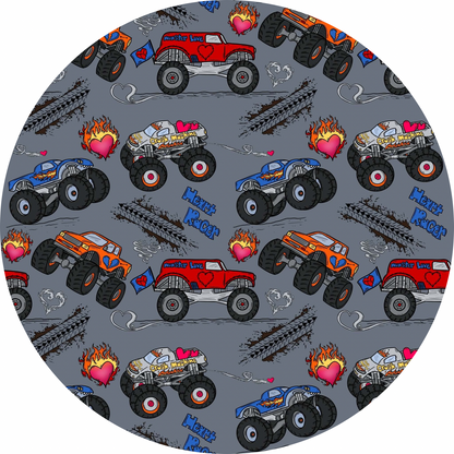 Monster Jam Valentine Bamboo Long Sleeve Two Piece Pajama Set