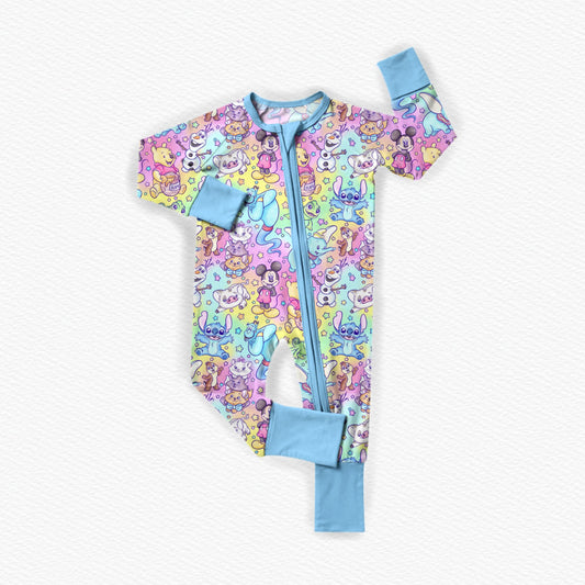 Sidekick Symphony Watercolor Bamboo Zippy Pajamas