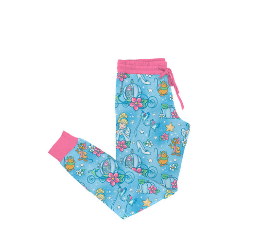 Glass Slipper Watercolor Bamboo Adult Jogger Style Pants