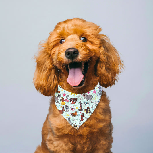 Blue Pups Bamboo Dog Bandana