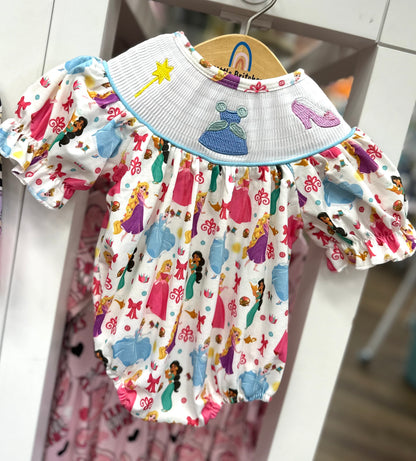 Princess Smocked Cotton Romper