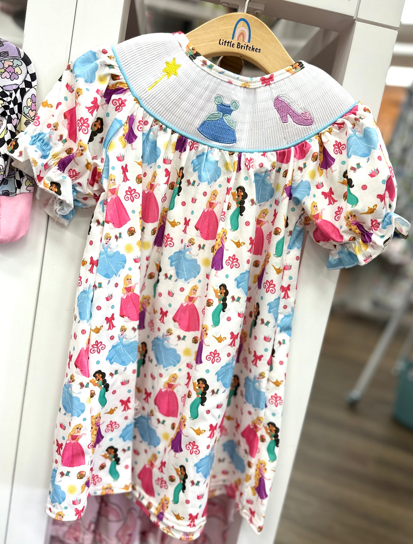 Princess Smocked Cotton Dress