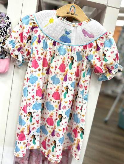 Princess Smocked Cotton Dress