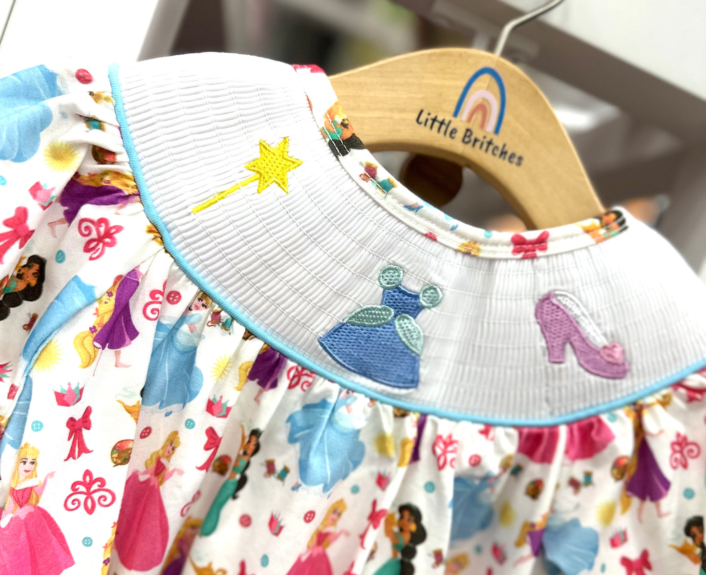 Princess Smocked Cotton Dress