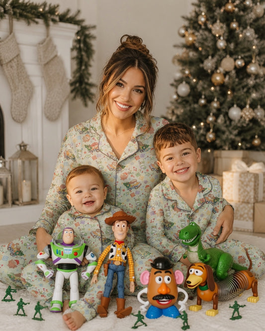 Andy's Christmas Wish Bamboo Long Sleeve & Pants Two Piece Sleepover Lounge Set