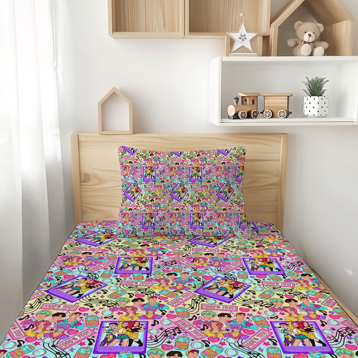 Demon Hunters Bamboo Twin Sheet (PILLOWCASE SOLD SEPARATELY)