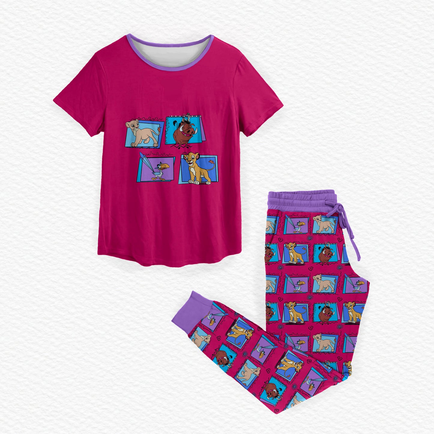 Lion King Bamboo Adult Jogger Style Sleep Set