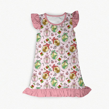 Lou Who Flutter Sleeve Bamboo Short Sleeve Nightgown