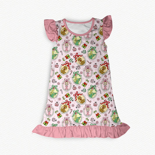 Lou Who Flutter Sleeve Bamboo Short Sleeve Nightgown