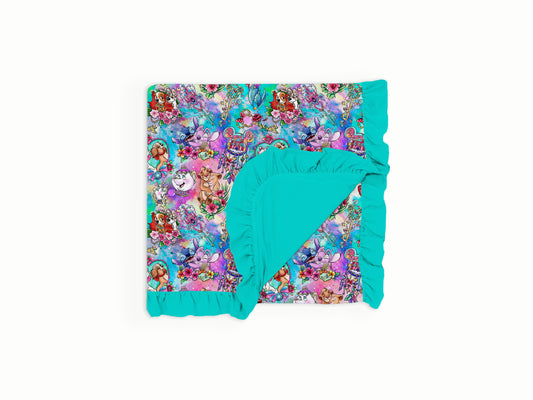 Upload Your Own File | CUSTOM BAMBOO | Ruffle Double Layered Bamboo Blankets