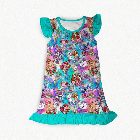 Love Is Magic Flutter Sleeve Bamboo Short Sleeve Nightgown