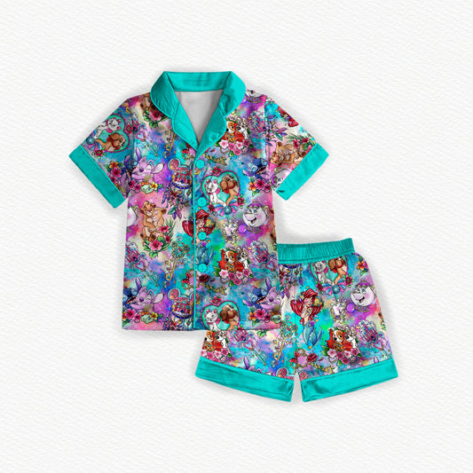 Love Is Magic ADULT Bamboo Sleepover Short Sleeve & Shorts Two Piece Pajama Set