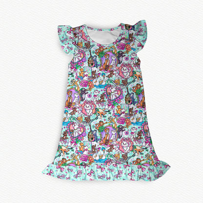 Because I'm A Lady Flutter Sleeve Bamboo Short Sleeve Nightgown