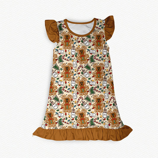 Milk & Cookies Flutter Sleeve Bamboo Short Sleeve Nightgown