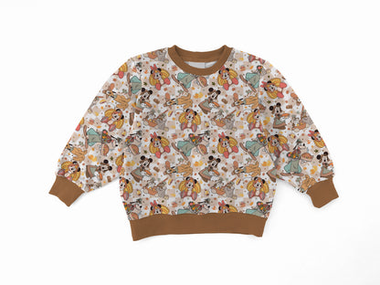 Mickey's Friendsgiving Bamboo Adult French Terry Crewneck