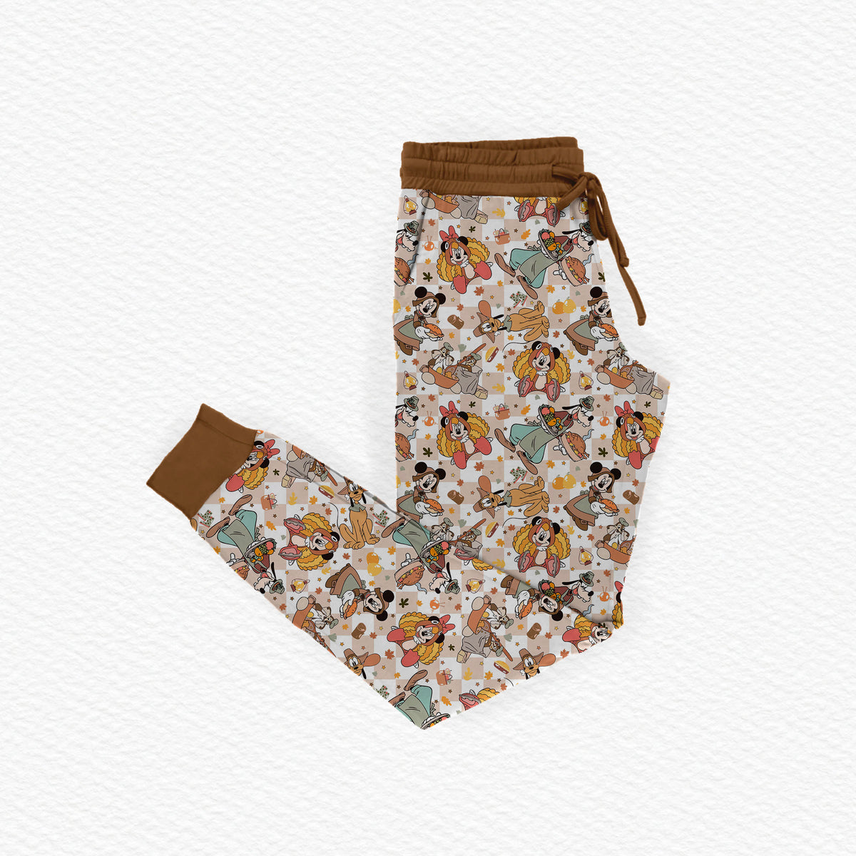 Mickey's Friendsgiving Bamboo Adult Jogger Pants