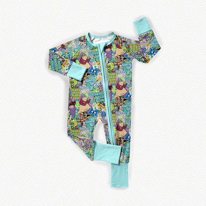 We Scare Because We Care Bamboo Zippy Pajamas