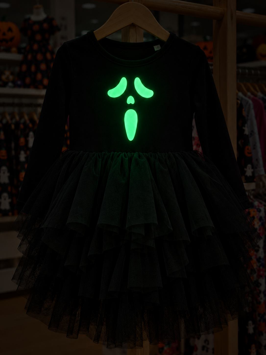 Ghostface GLOW Bamboo Long Sleeve Tulle Dress
