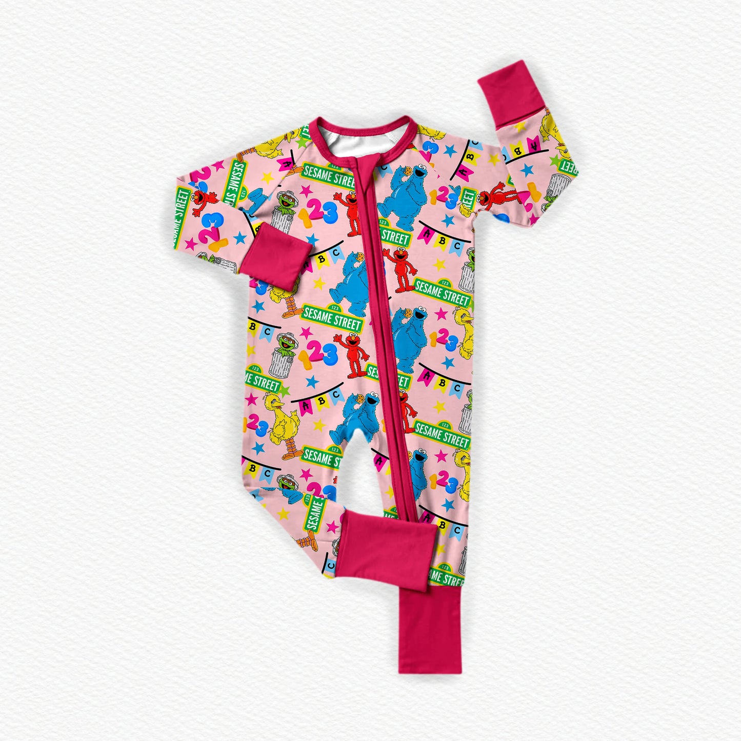 ABC Party PINK Bamboo Zippy Pajamas