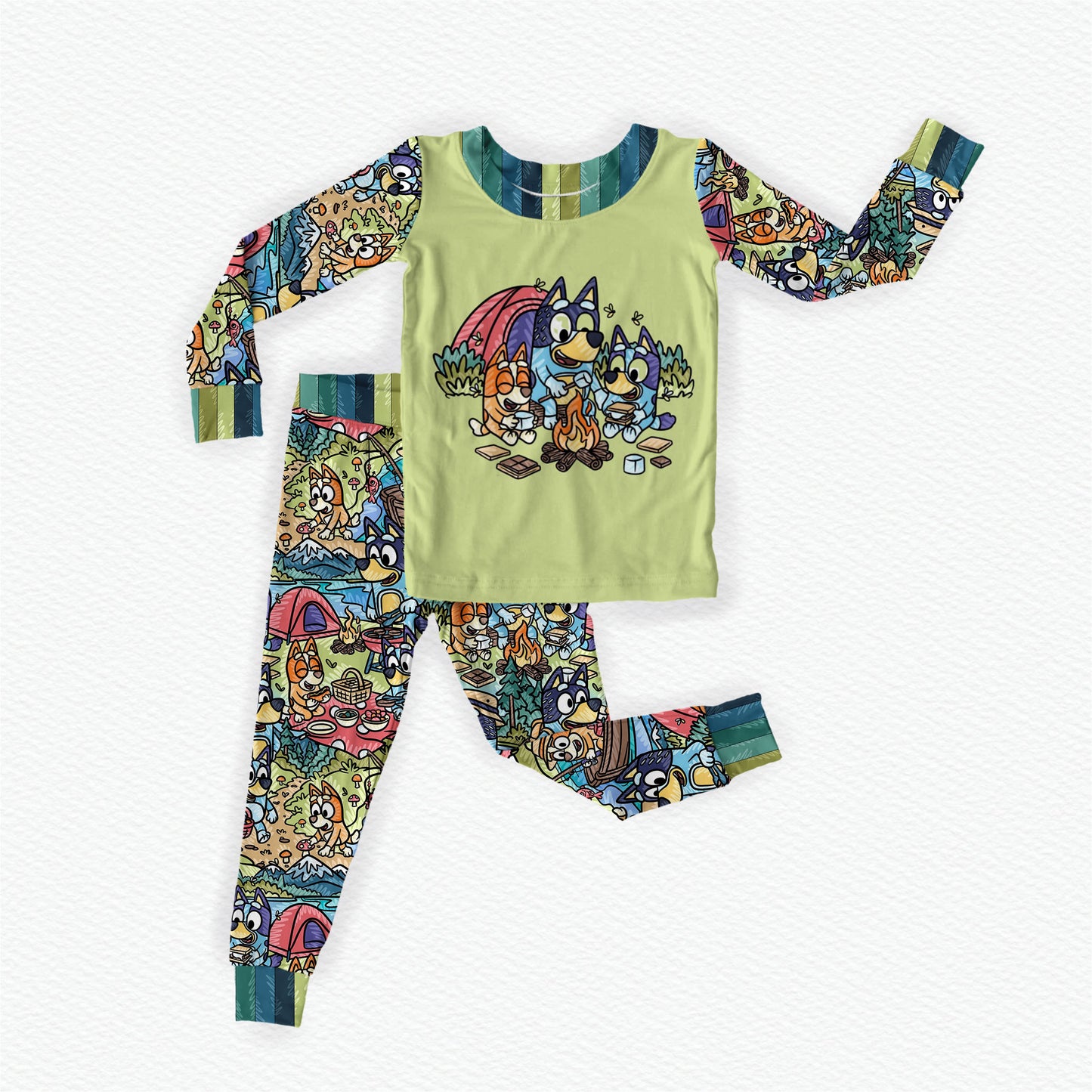 Camp Dad GRAPHIC #2 Bamboo Long Sleeve Two Piece Pajama Set