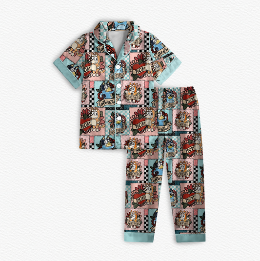 #MOMLIFE ADULT Bamboo Short Sleeve & Pants Sleepover Pajama Set