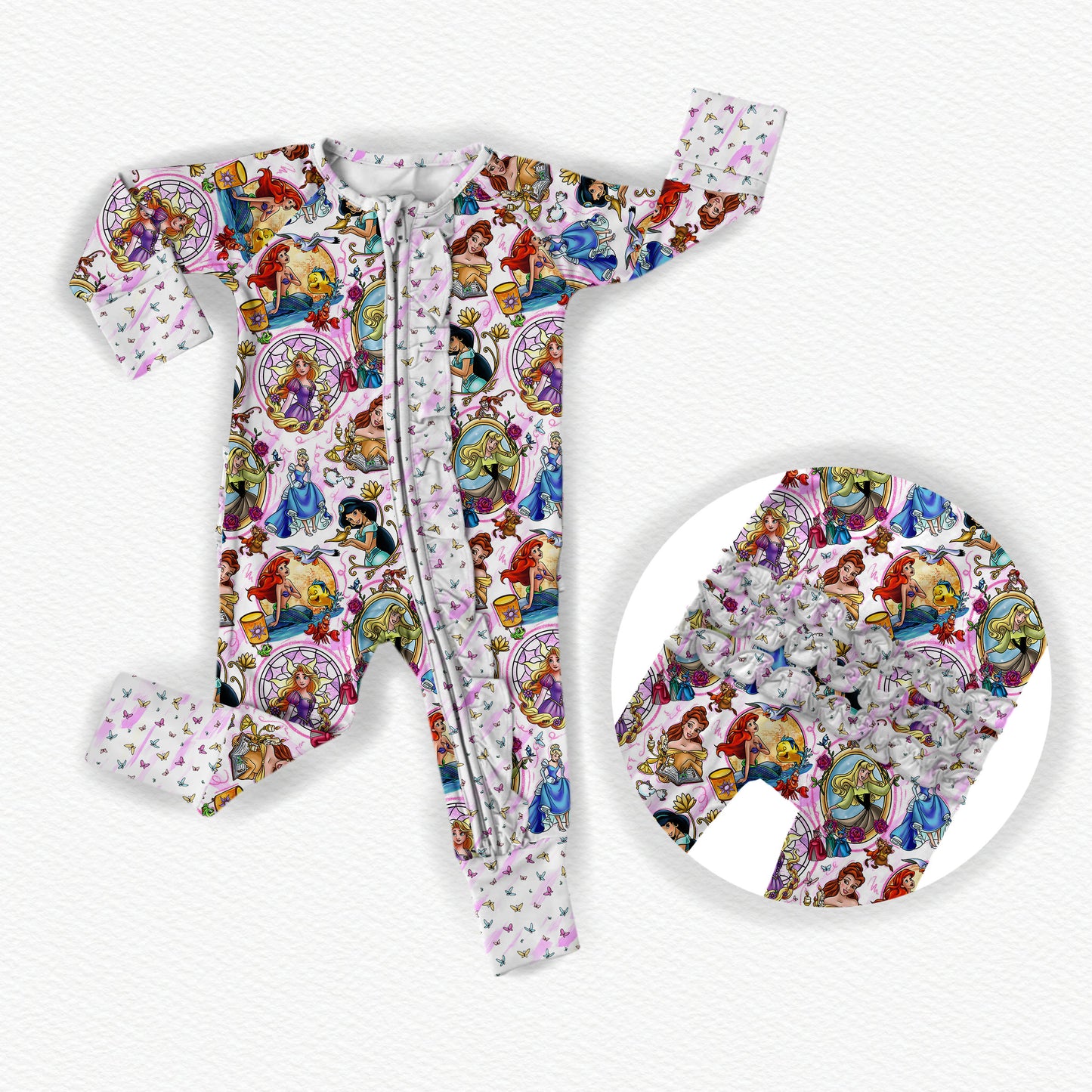 Once Upon A Time Ruffle Bamboo Zippy Pajamas