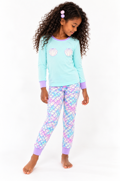 Mermaid Tales Bamboo Long Sleeve Two Piece Pajama Set