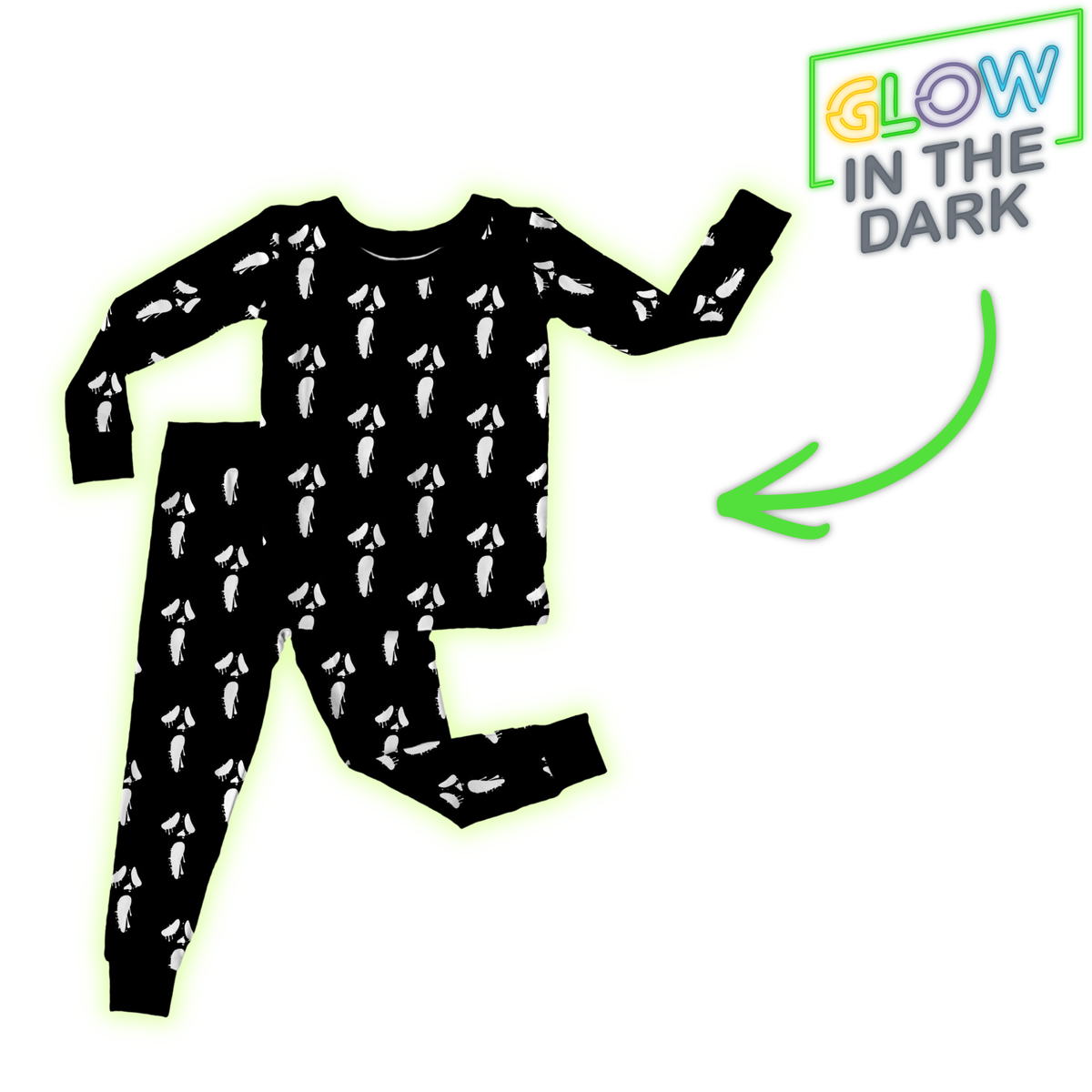 Scream GLOW! Bamboo Long Sleeve Two Piece Pajama Set