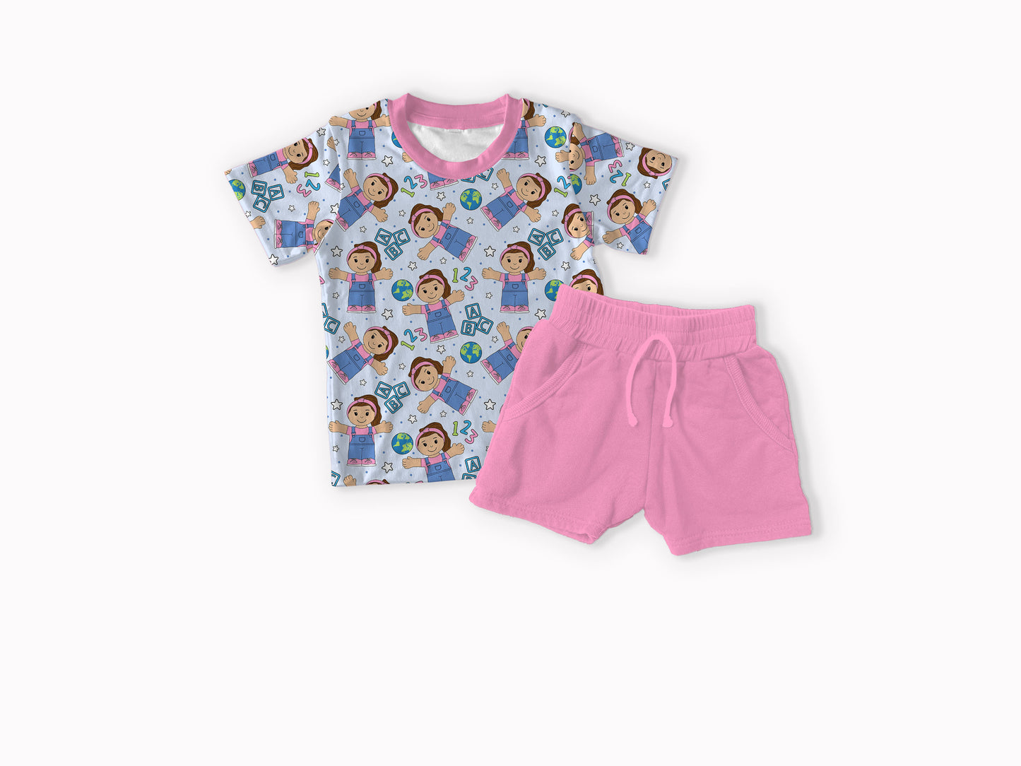 Icky Sticky Bubblegum Tiny People Bamboo T-shirt & Shorts Set