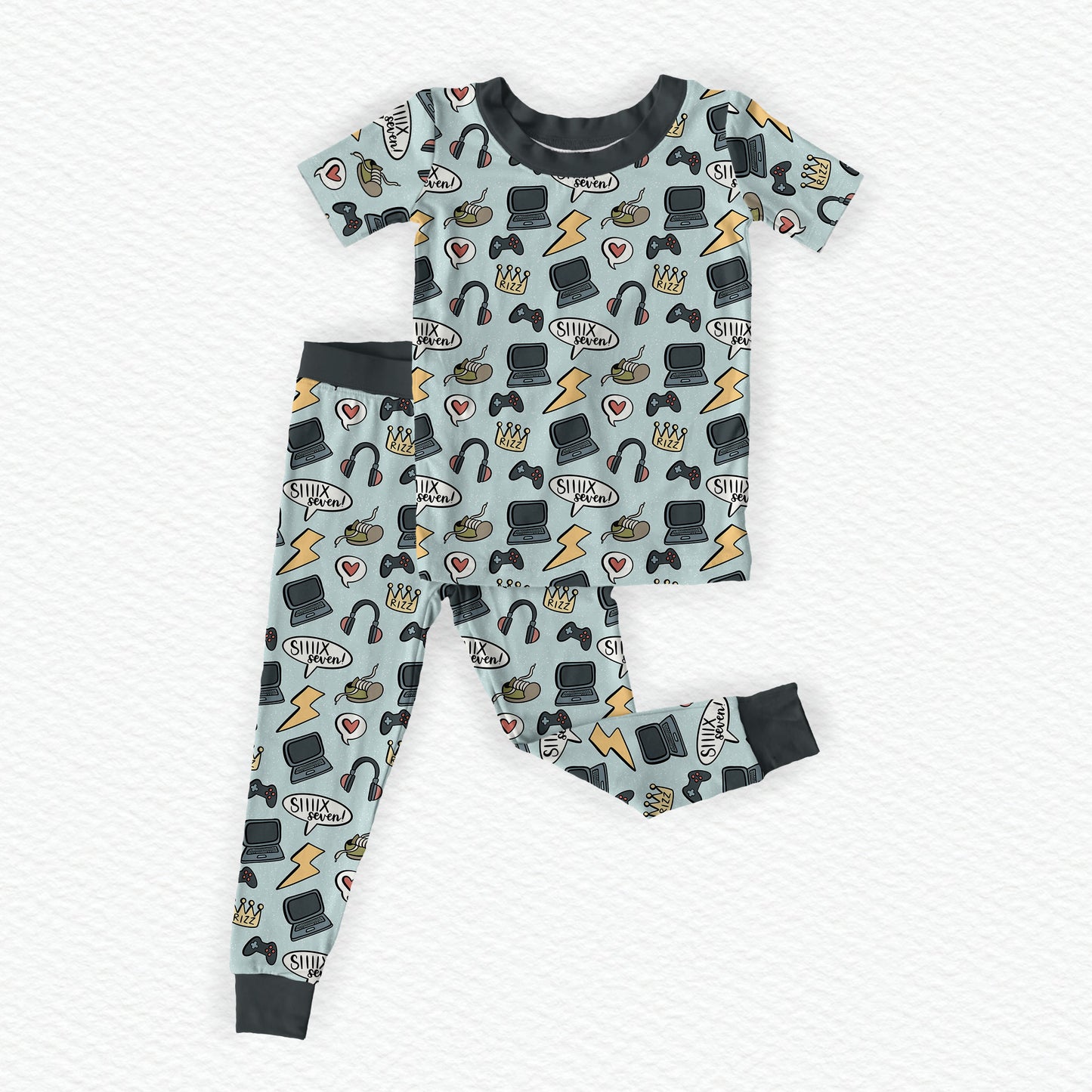6-7 Rizz Bamboo Short Sleeve Two Piece Pajama Set